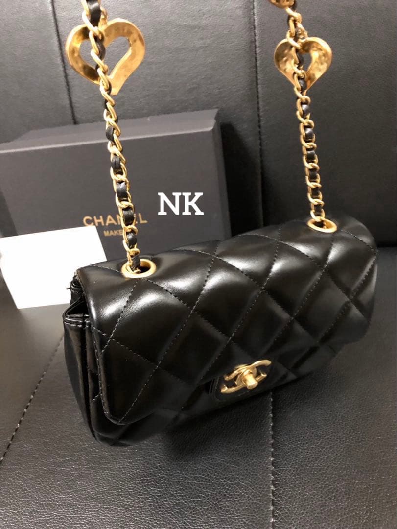 ハートチェーン　シャネル　ノベルティ　ショルダーバッグ　VIP. ブラック 2