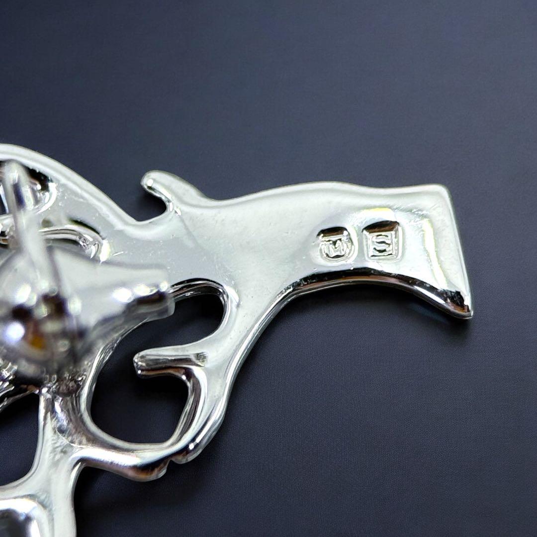 【未使用保管品】ミキモト　アコヤ　本真珠　パール　ブローチ　シルバー　リーフ