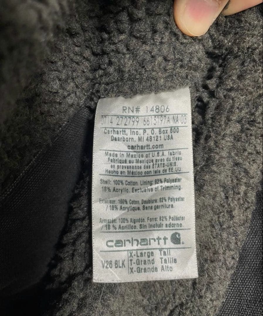 Carhartt ダックベスト ブラック ダークグレー