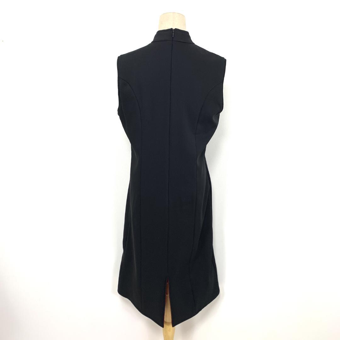 LA9483 カステルバジャック ノースリーブワンピース 黒 裏フリース 2