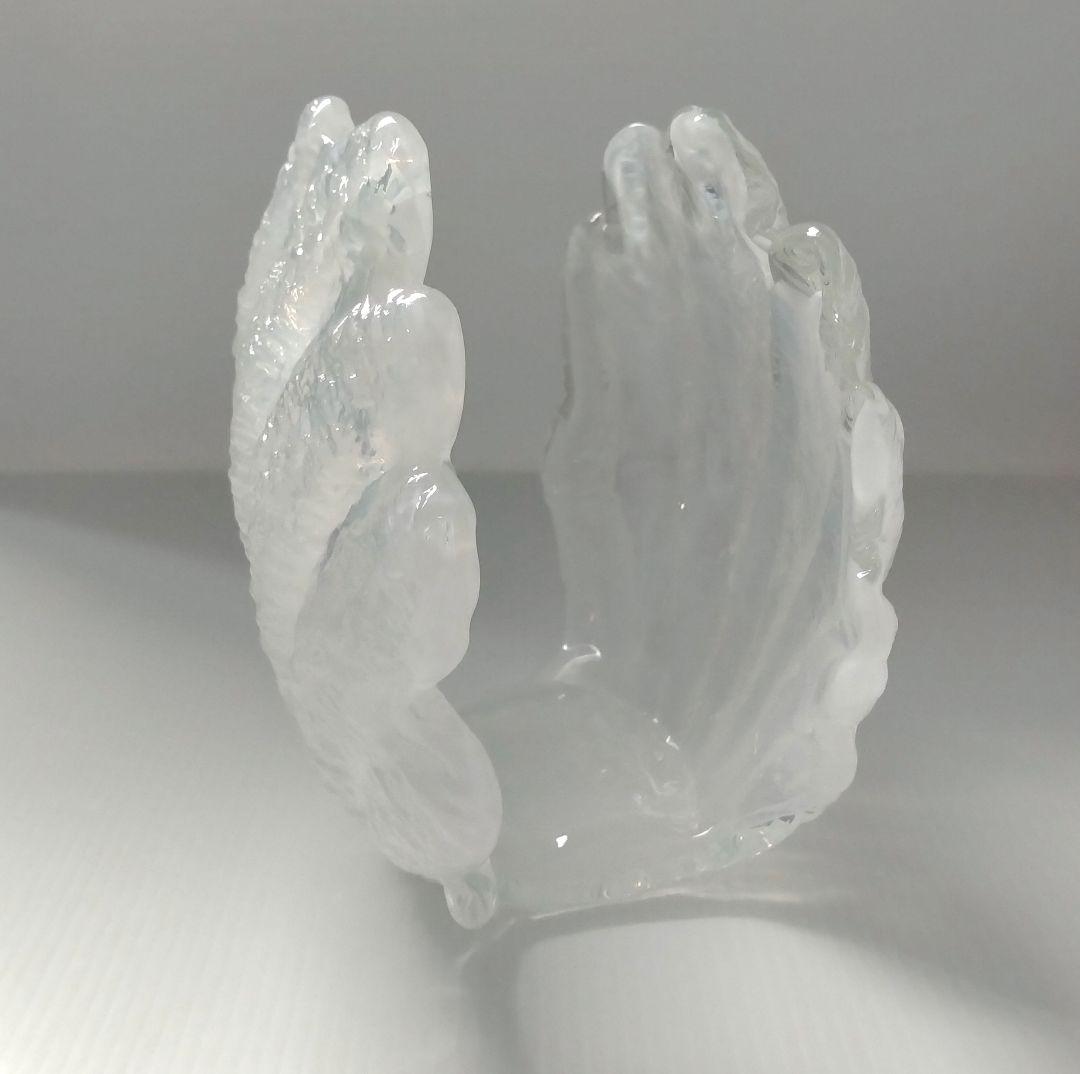 希少 アンティーク 岩田藤七 岩田工芸硝子 ガラス オブジェ 置物 シェル 貝