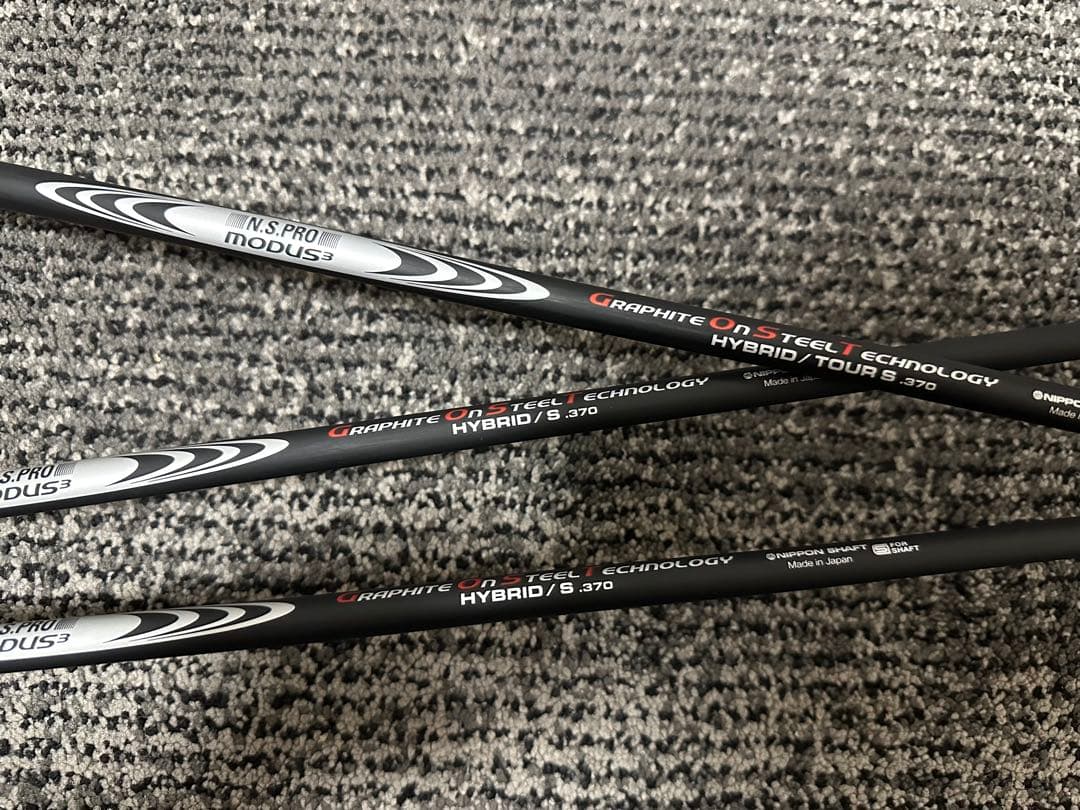 極美品　モーダスゴースト370S タイトリストハイブリッド純正スリーブ付　3本組