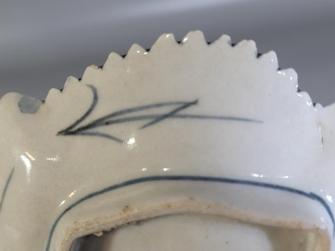 古美術 古九谷 染付 鳥型 皿 五客