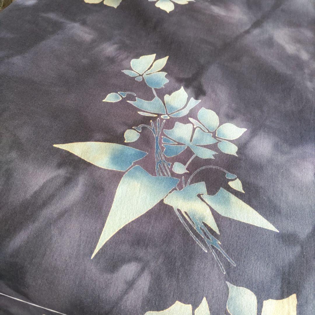 浴衣反物　三勝染　花柄 グラデーション　ぼかし