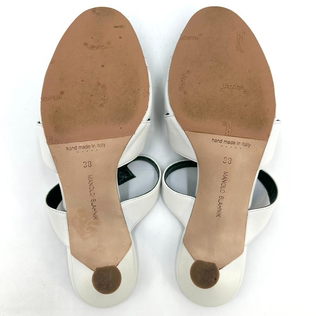 MANOLO BLAHNIK マノロブラニク ミュール NOORAMU ホワイト