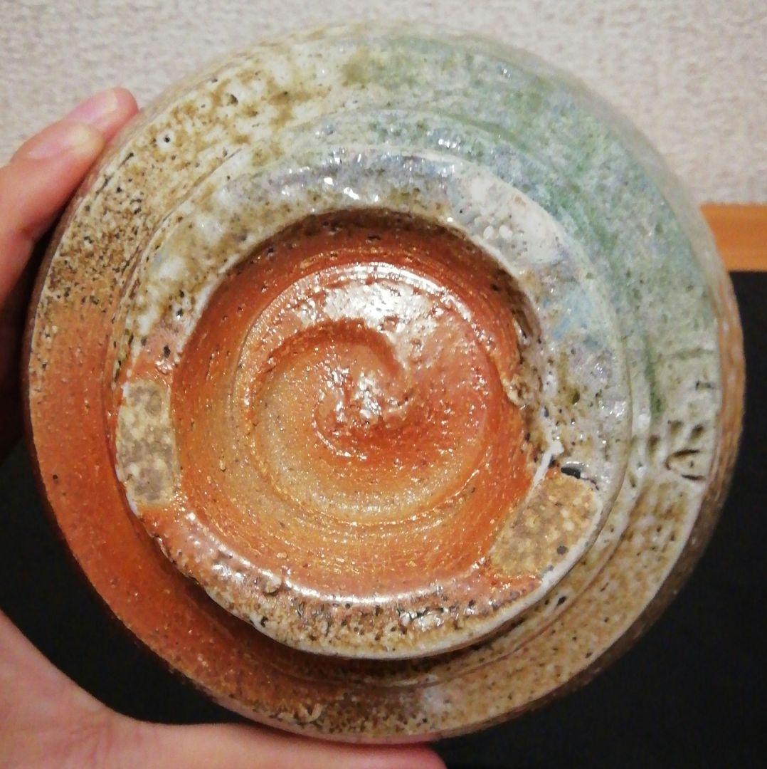 今井理桂作　津軽烏城焼　自然釉　茶碗　共箱　茶道具