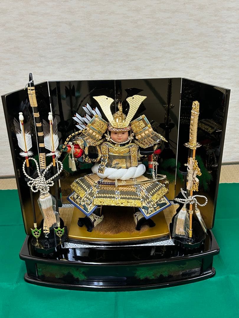 五月人形 8号 彫金 大翔 若草 松月作 特撰 古代鎖太刀 藤栄作 鎧 兜