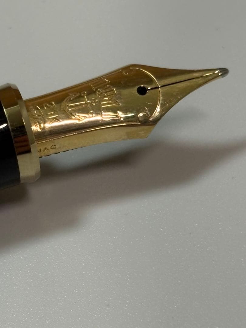 【稀少】セーラー万年筆 長原宣義 ペン先 21K 煤竹 純金プレート 竹取物語