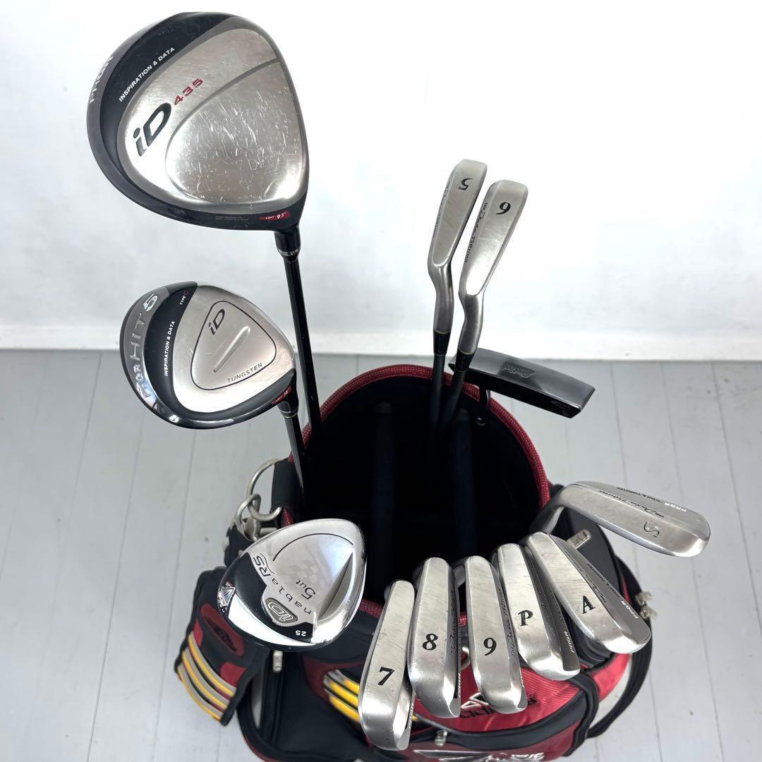本格派 メンズゴルフクラブ 12本 フルセット ゴルフセット adidas