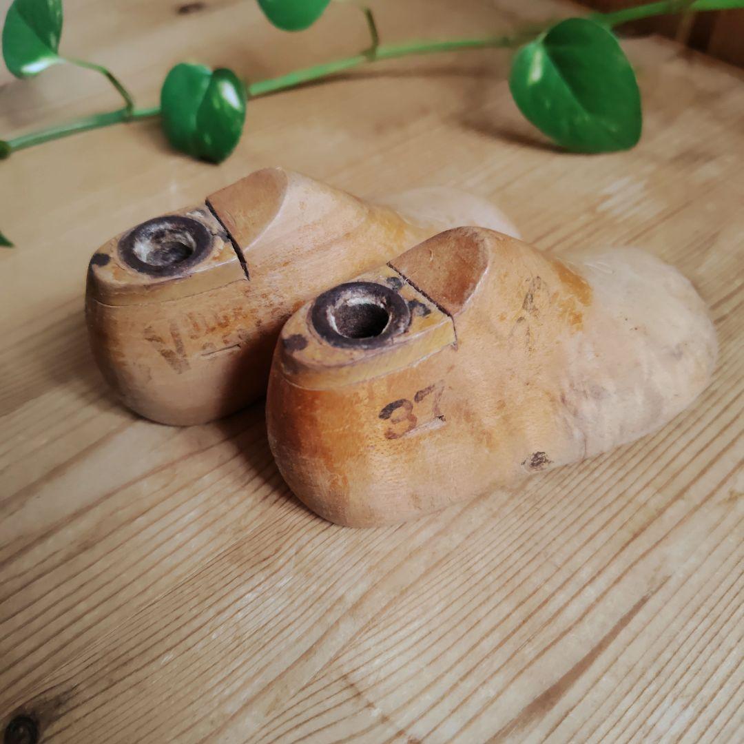 アンティーク　シューモールド　木の靴型