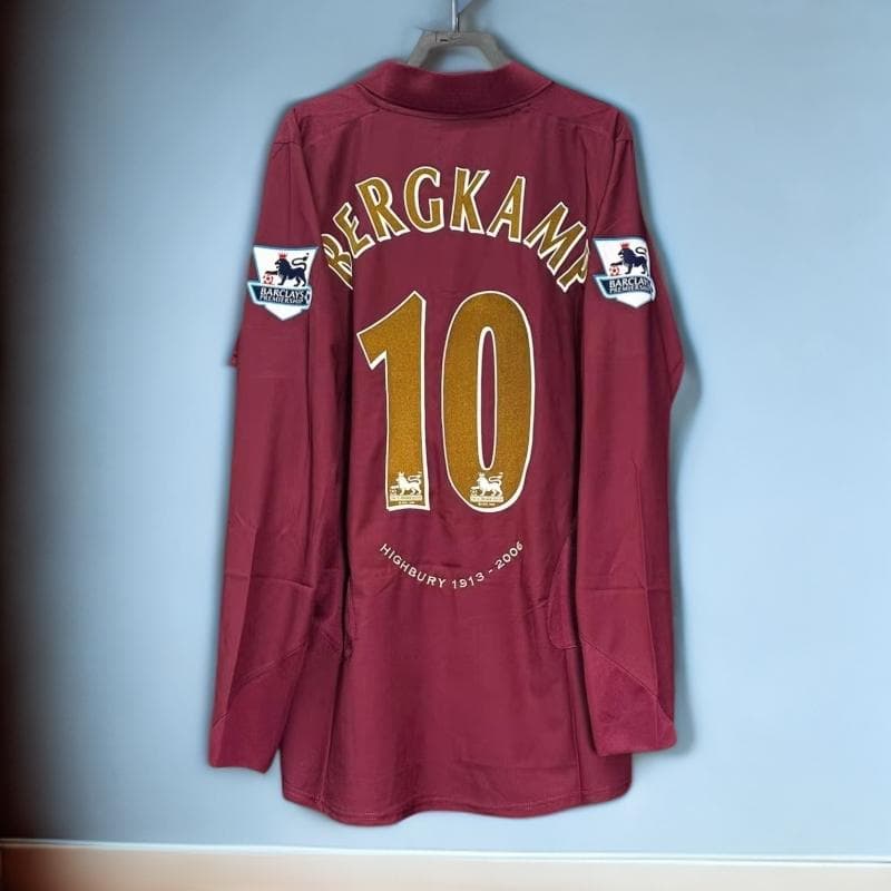 05-06 アーセナル ベルカンプ 10 長袖シャツ BERGKAMP