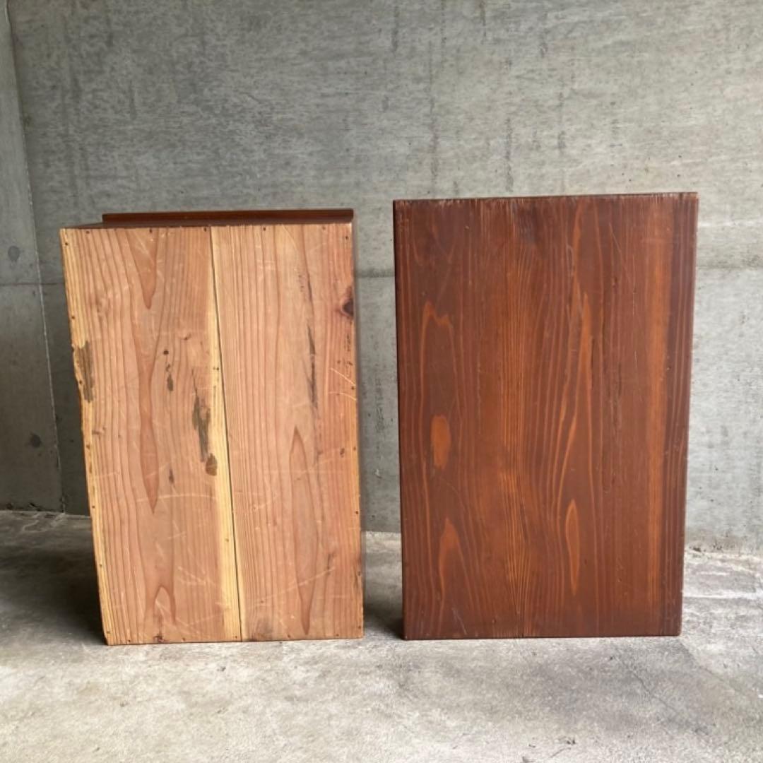 古い木箱 木製 ケース ボックス 飾り台 置物台 展示台 大型 収納 昭和レトロ