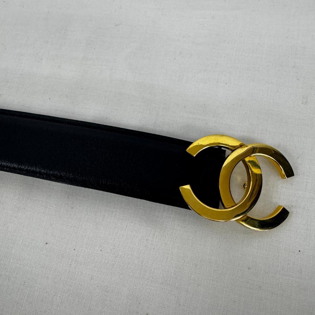 【TM10-300-10】シャネル ロゴ バックル レディース ベルト