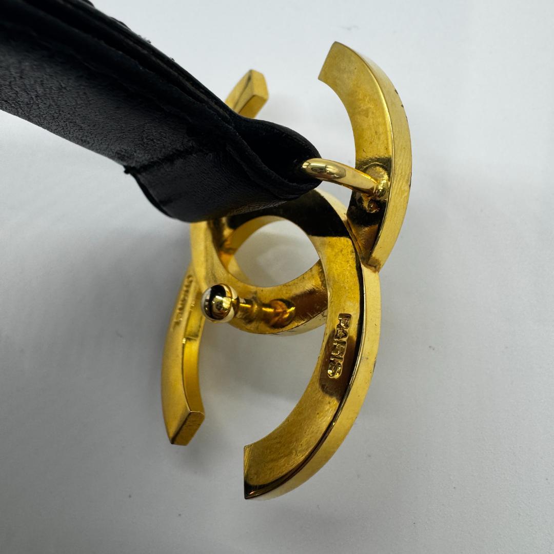 【TM10-300-10】シャネル ロゴ バックル レディース ベルト