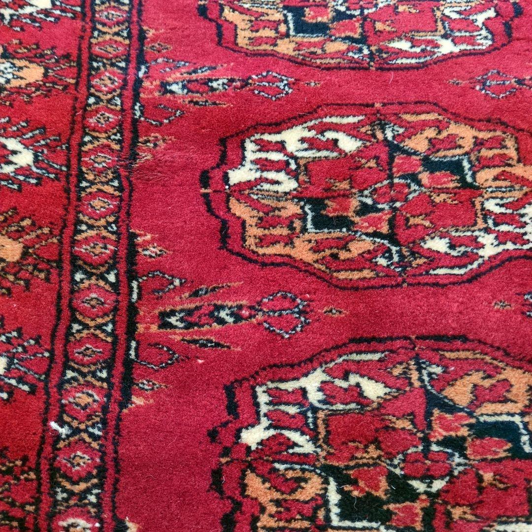 ヴィンテージラグ　パキスタン　トライバルラグ　手織り絨毯　ウール　コットン