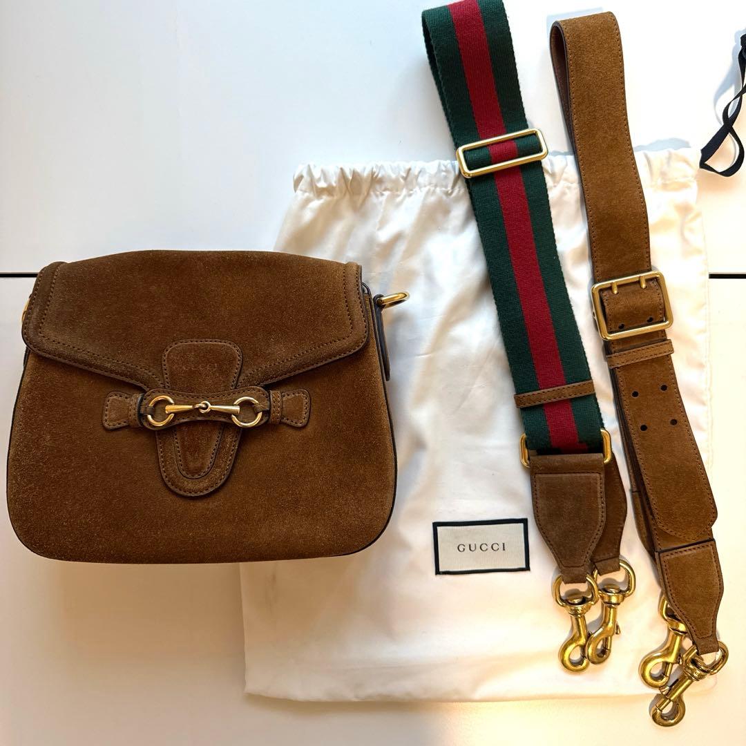 GUCCI スエードショルダーバッグ