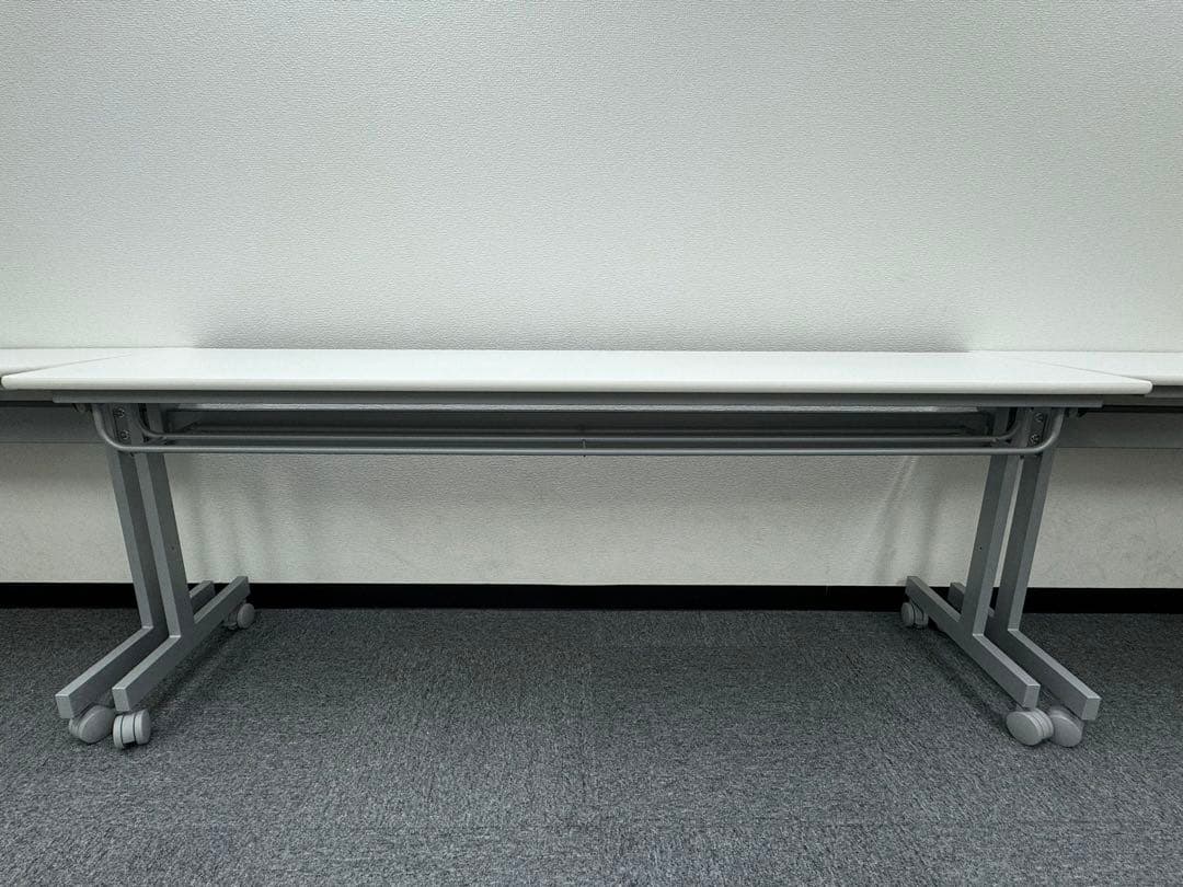 オフィステーブル ホワイト キャスター付き 180cm 3台セット