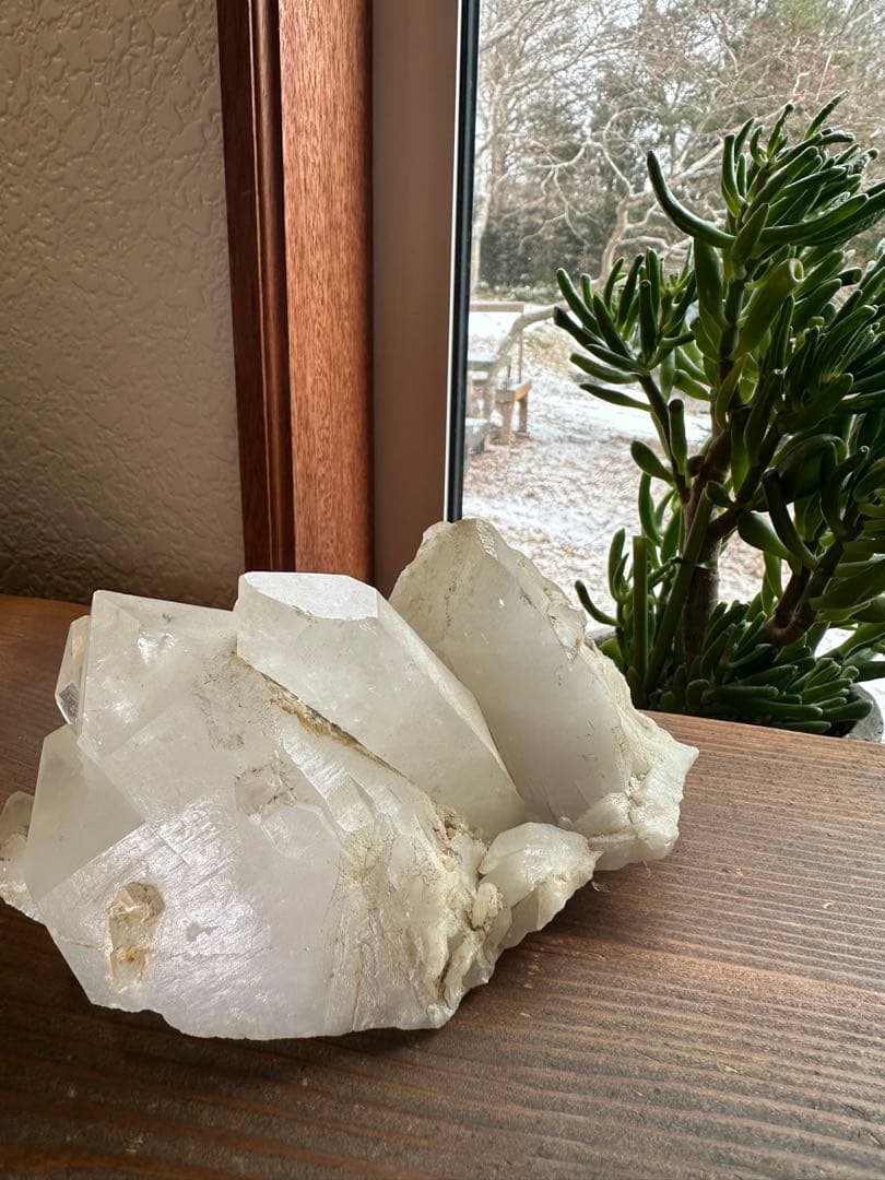 【水晶クラスター】1.2キロの迫力のクリスタル！浄化　魔除け　御守り
