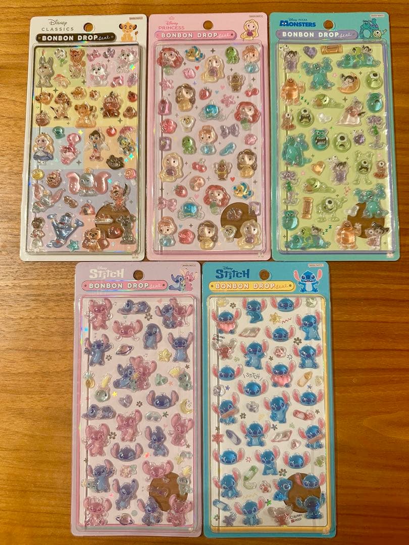 【正規品】ボンボンドロップシール　ディズニー5種