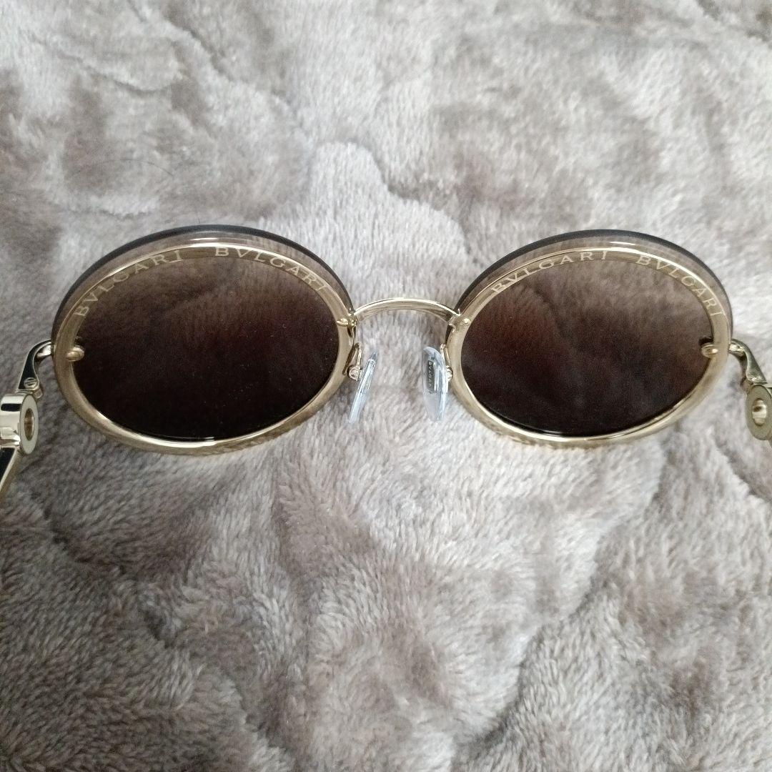 BVLGARI ラウンドサングラス ブラウン