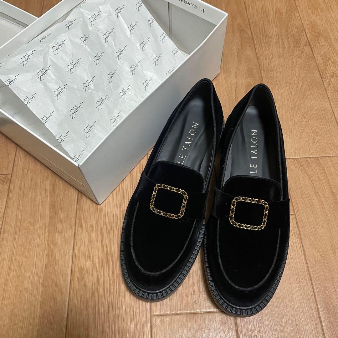 LE TALON ルタロン ローファー 厚底 チェーンバックル