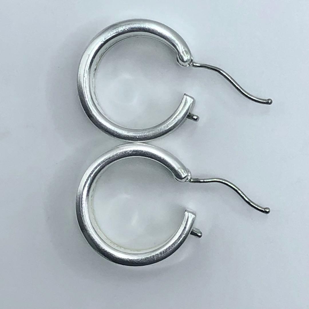 ティファニー ナロー フープ ピアス 1837 両耳 ワイド 美品 925