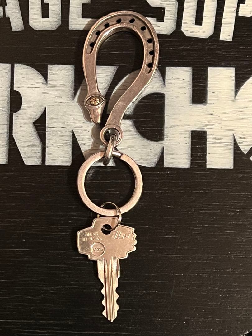 カスタムシルバーショップROADキーフック　シルバー925 xブラスUS key