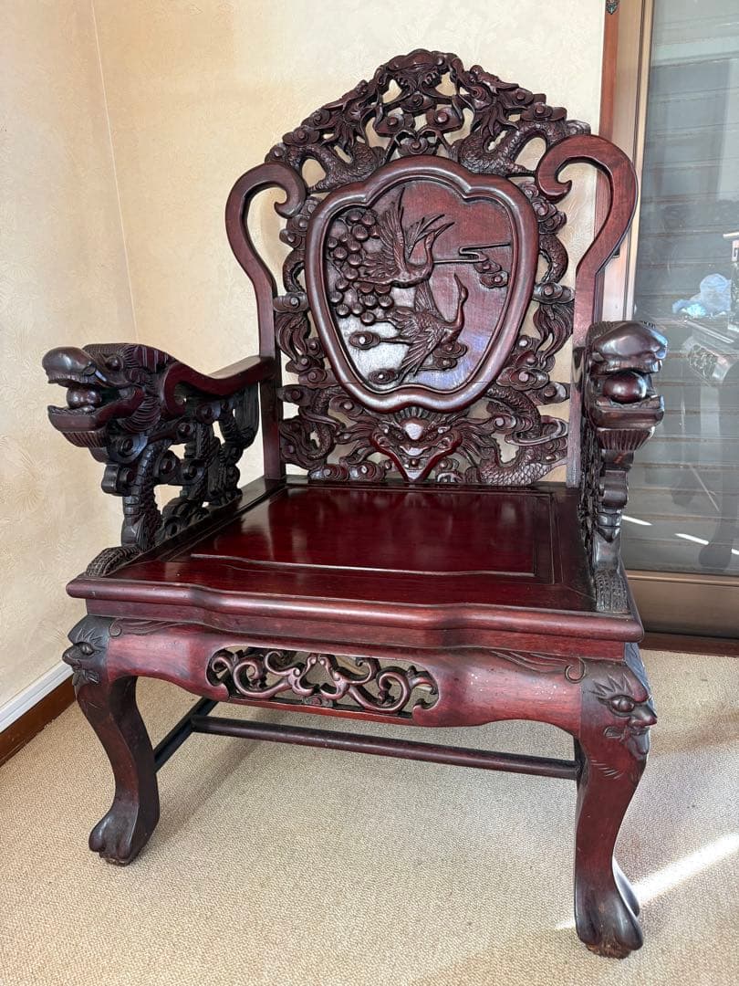 アンティーク家具 紅木家具 1人用椅子