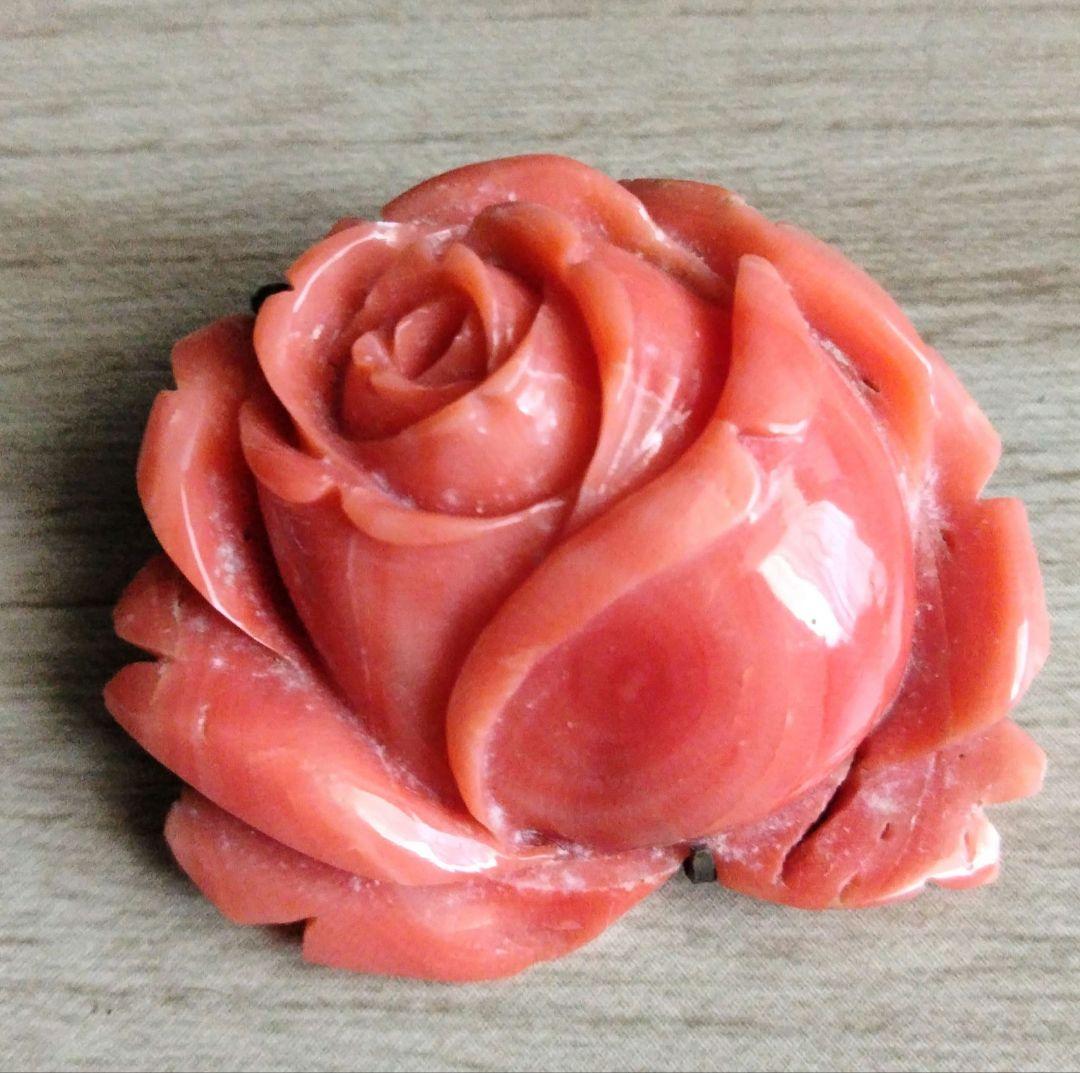 珊瑚 ブローチ 11.4g