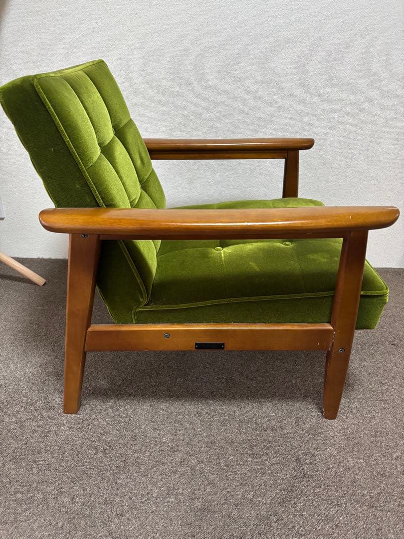 Karimoku カリモク 60 Kチェア モケットグリーン　1人用 椅子