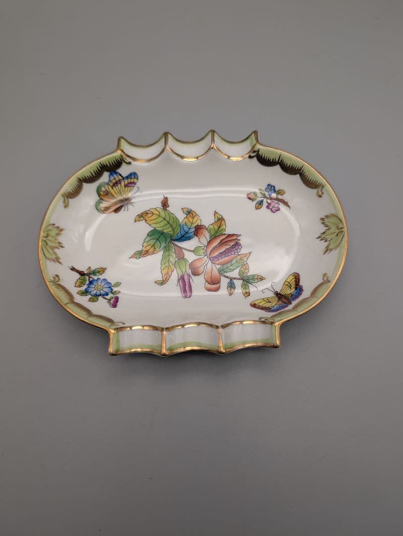 ヘレンド　ヴィクトリアブーケ　灰皿　アッシュトレイ　小物入れ　小皿