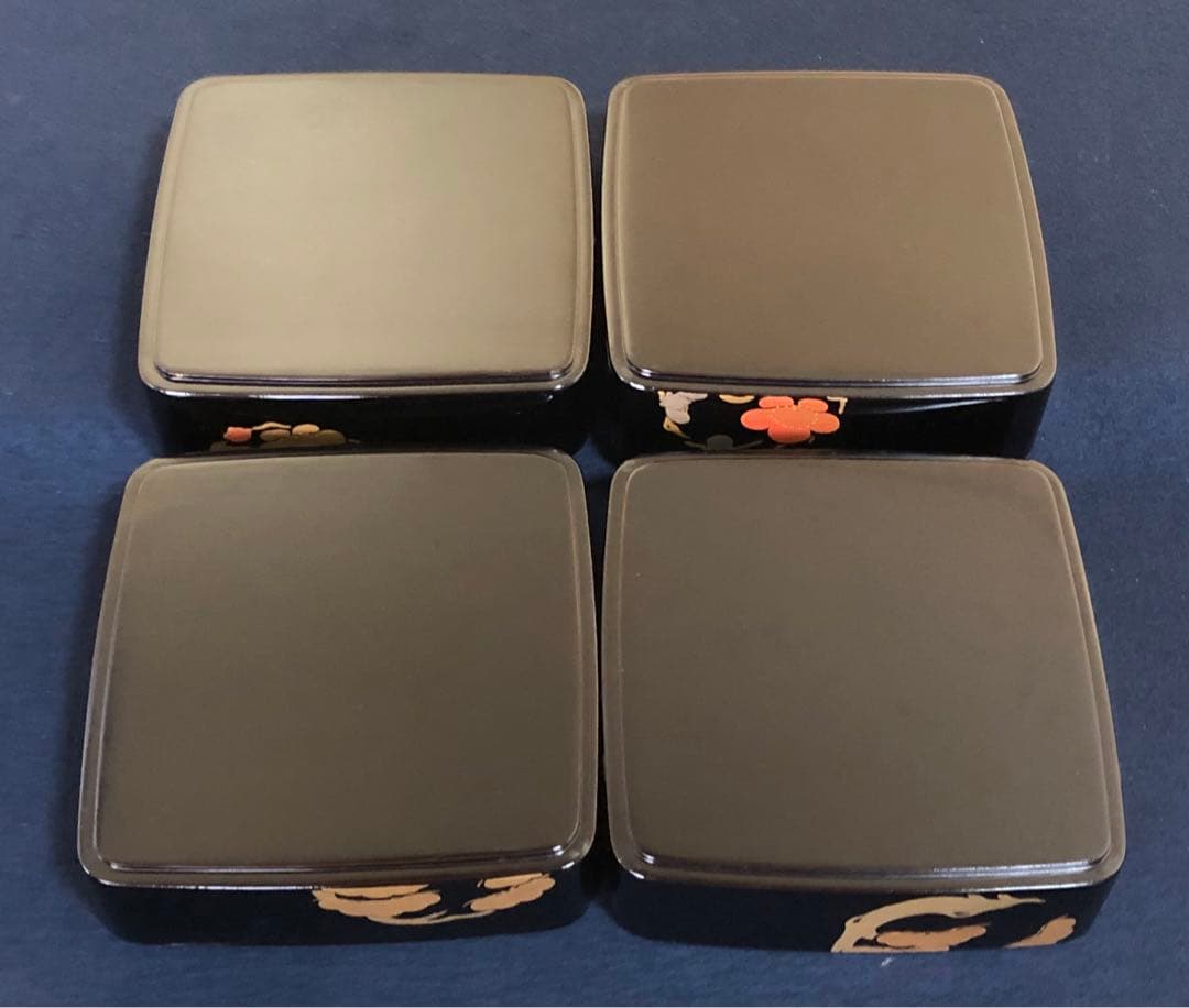 《R》輪島塗 松竹梅蒔絵 屠蘇器 五ツ揃 わじま慶塚 木箱　1f