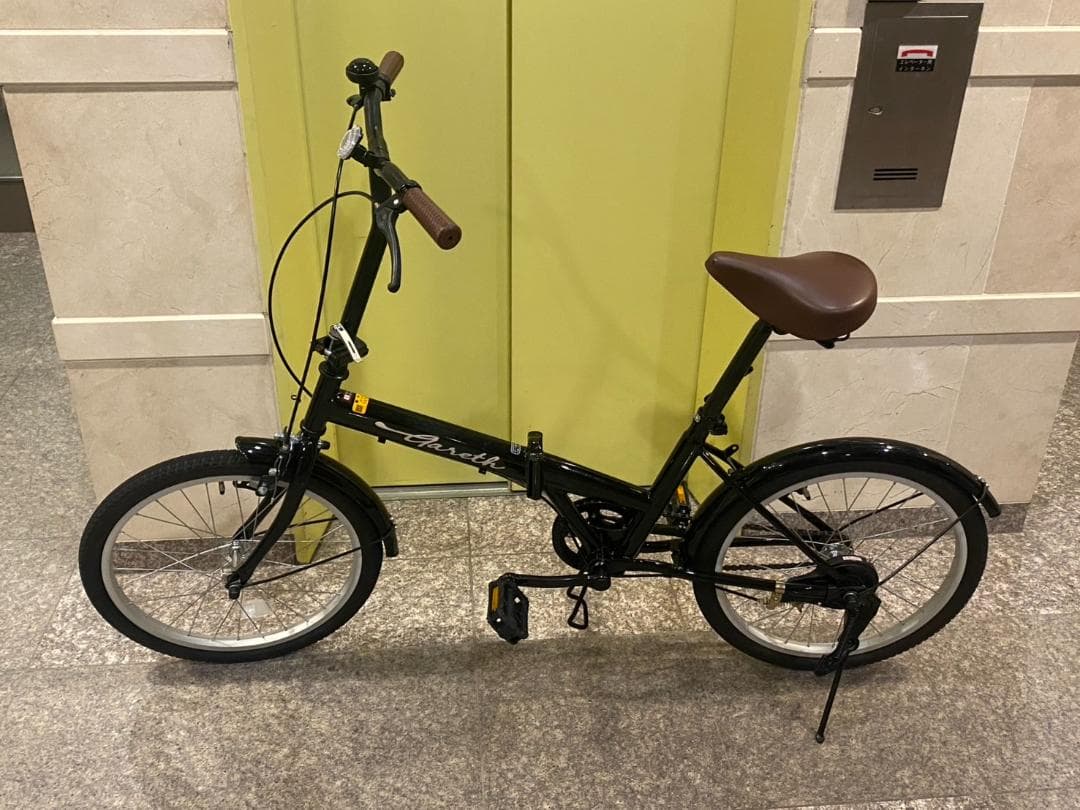 【船橋直接引渡のみ】　折りたたみ自転車 ブラック　20型　軽量　ミニベロ