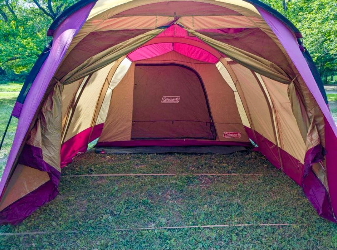 【極美品】コールマンテント トンネル2ルームハウスLDX バーガンディ