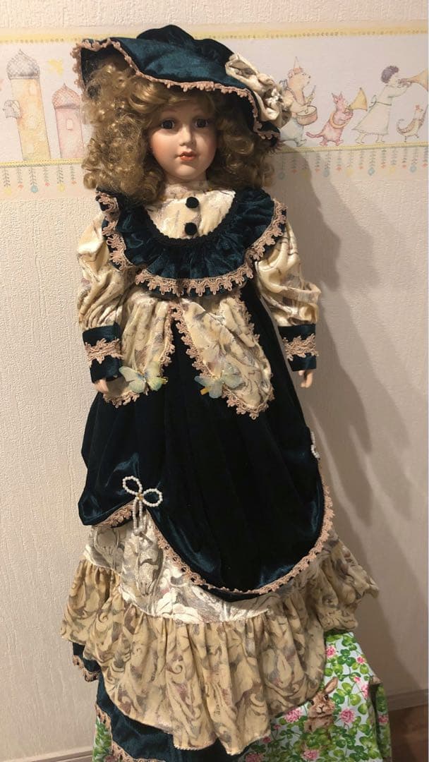 特大80cm ヴィンテージ　ゴージャスビスクドール　リボーンドール