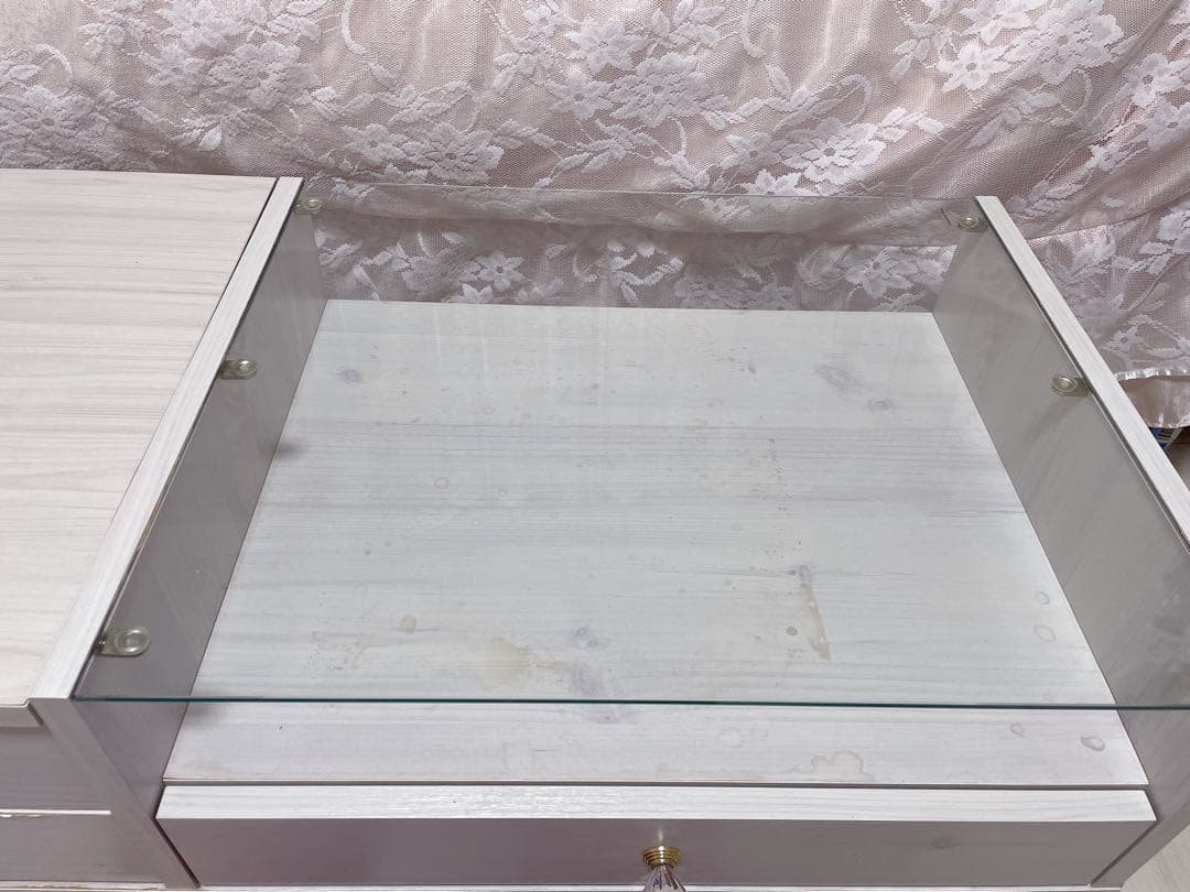 【完成品】幅90 ドレッサーテーブル　ホワイト　DIY向き