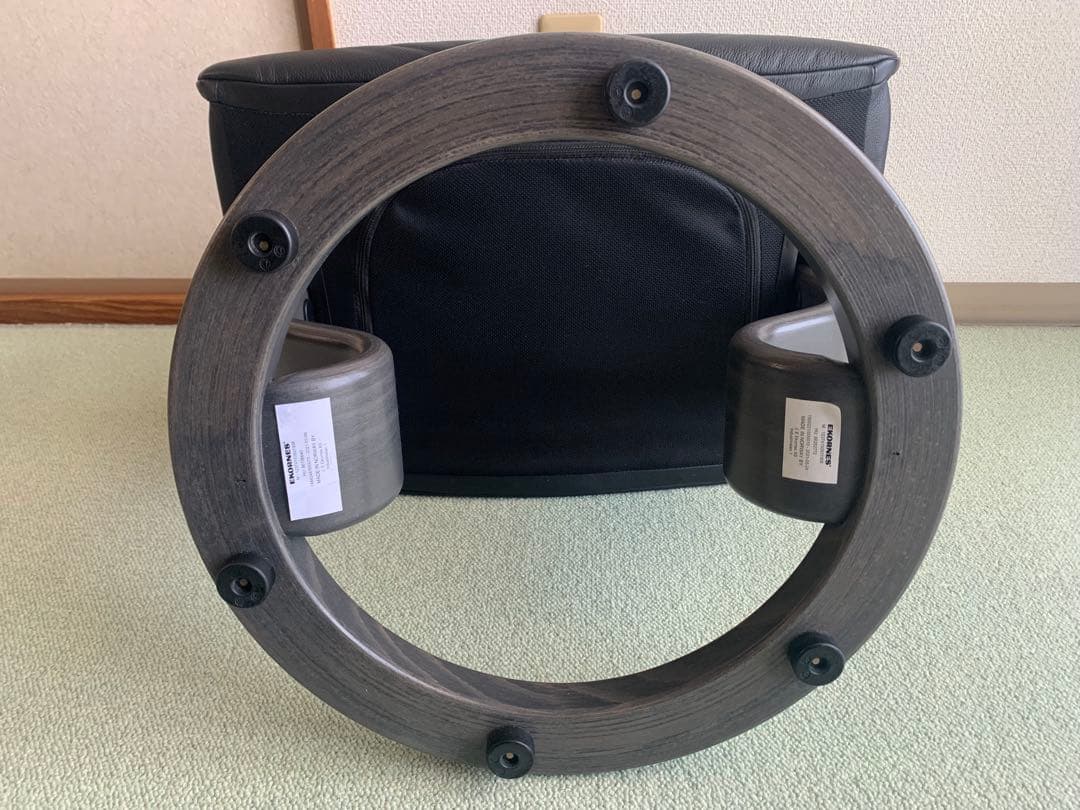 【DANKさん】　EKORNES ストレスレス　黒 レザー オットマン