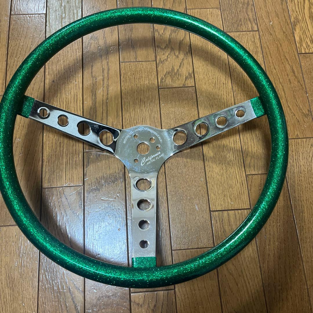 ムーンアイズ ステアリング/カリフォルニア メタルフレーク グリーン