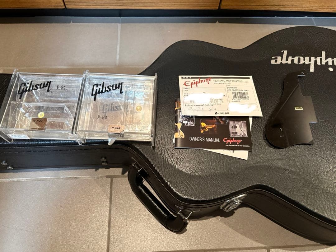エピフォン YEC Riviera ビグスビー付 Gibson P-94×2機