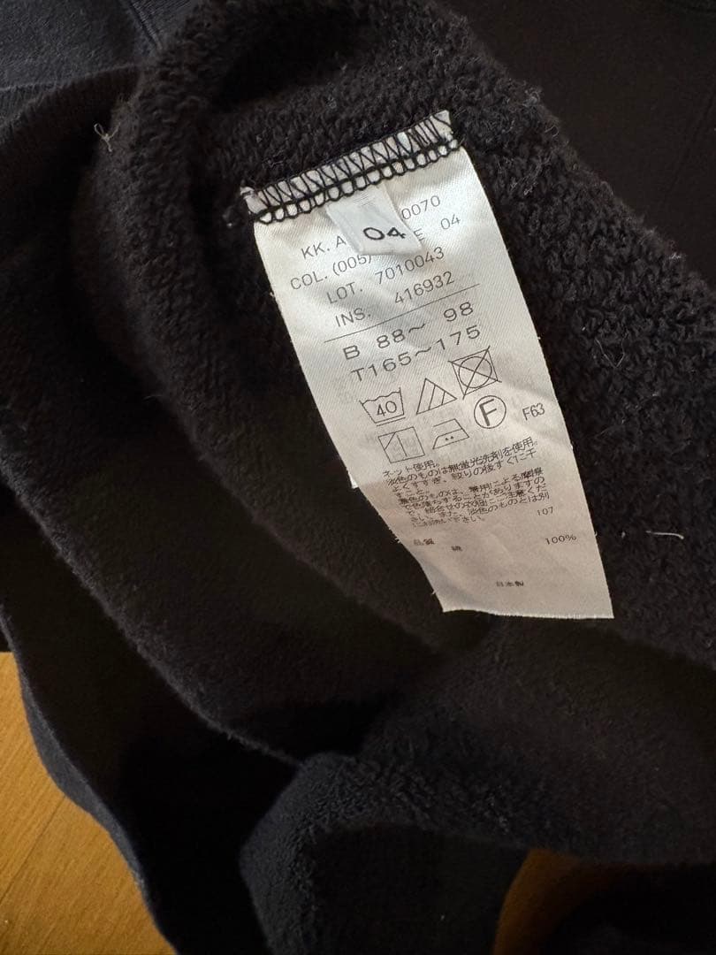 トップス ATON ZERO URAKE | SWEAT SHIRTS BLACK 4