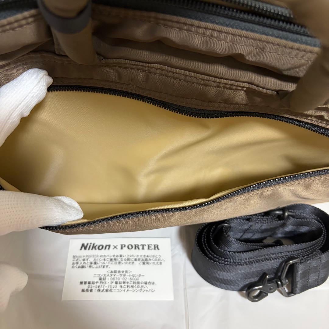 PORTER×Nikon 2wayカメラバッグ ブラウン　ショルダーバッグ　自立