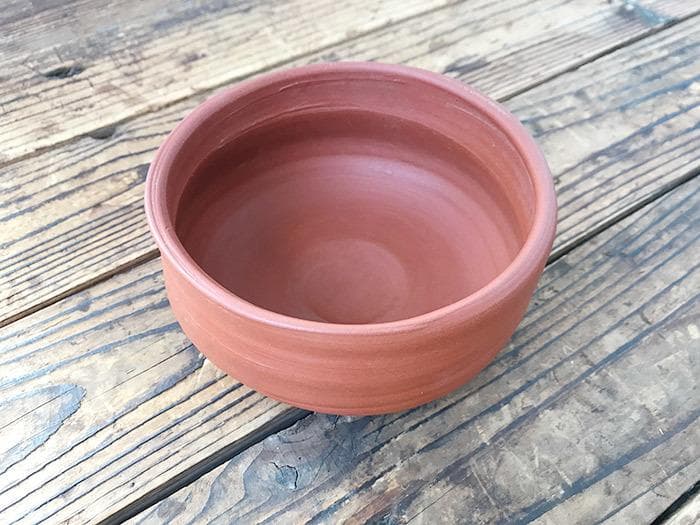 渡辺陶三 無名異焼 朱泥 茶碗 古物 中古 18.04.08-3.