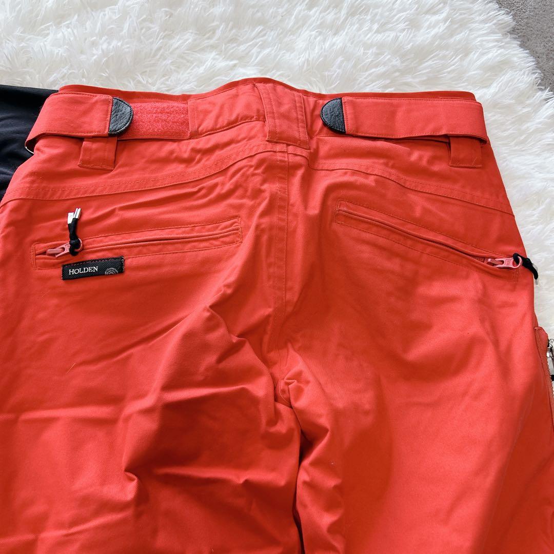 ホールデン スノーボードウェア 上下セットS フレアパンツ 黒 赤 ブーツカット