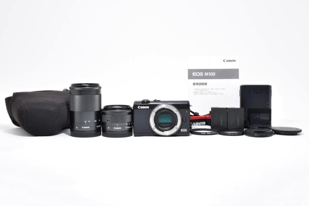 ■ 美品 ■ キヤノン　Canon EOS M100+ダブルレンズ