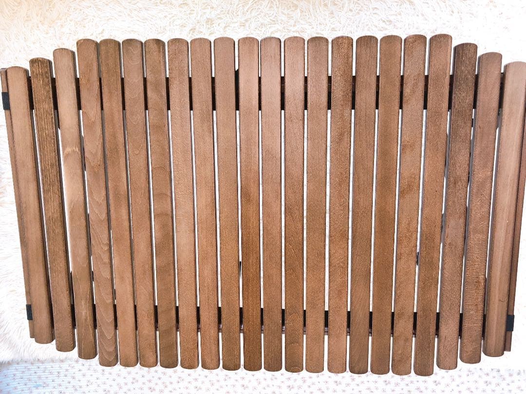 【美品】廃盤　旧ロゴ　モザンビーク　ロールウッドテーブル　ブラウン