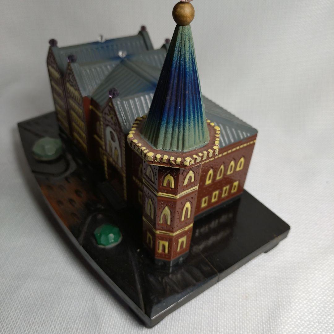 慶應義塾大学校舎モチーフ 卒業記念 オルゴール音確認品 年代物 木製 昭和レトロ