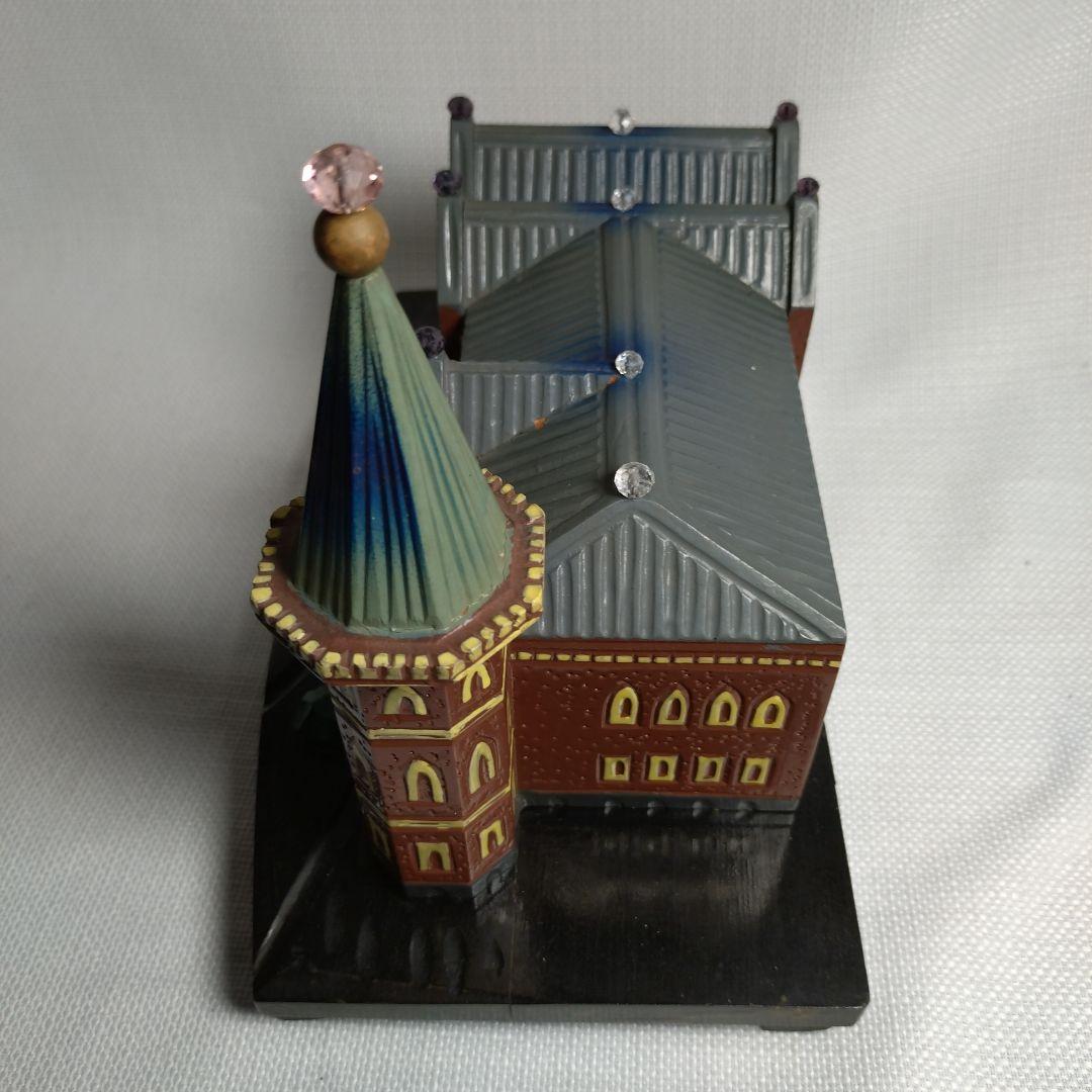 慶應義塾大学校舎モチーフ 卒業記念 オルゴール音確認品 年代物 木製 昭和レトロ