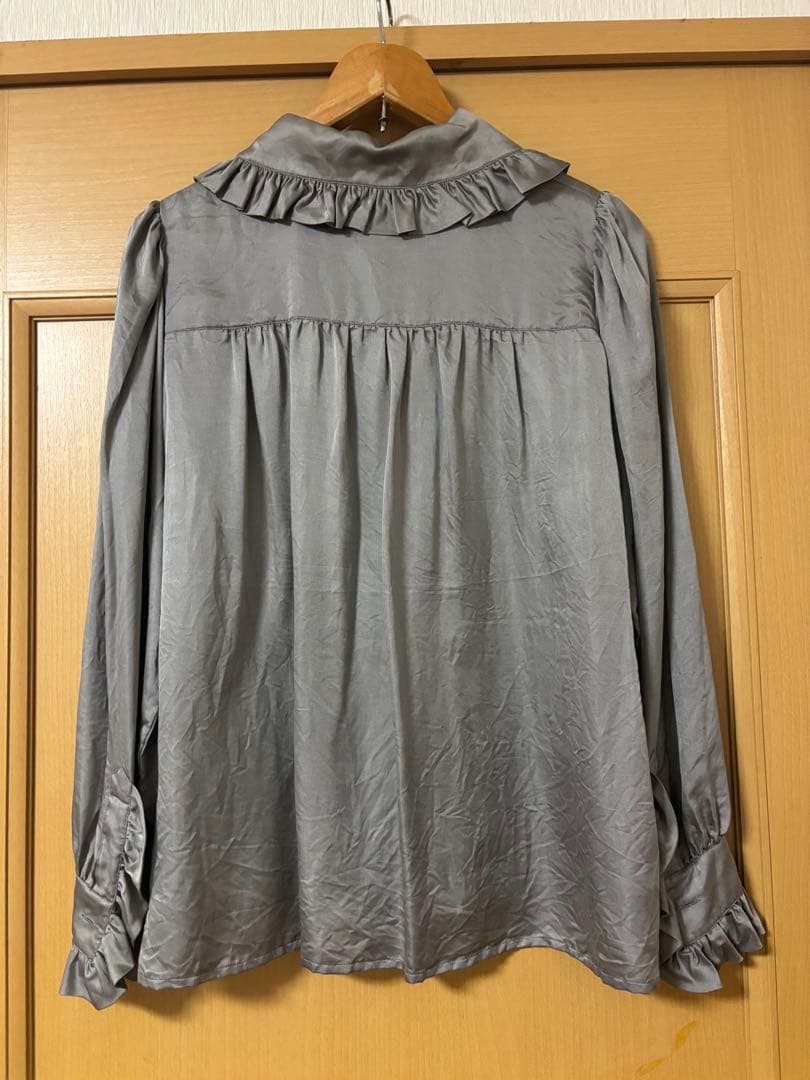 Yves Saint Laurent フリルシャツ/長袖ブラウス/シルク/S