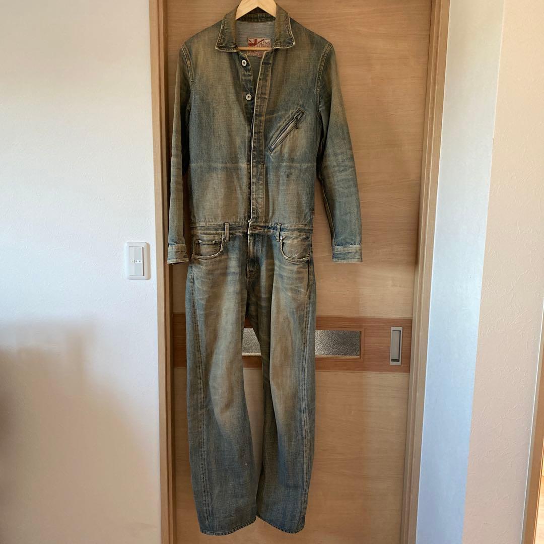 アディクトクローズ　デニムオールインワン　つなぎ　used加工　超希少
