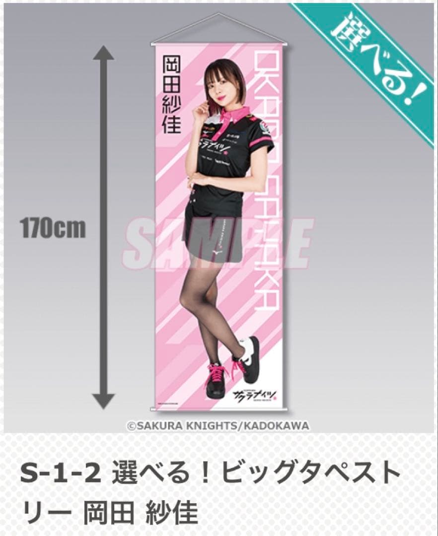 岡田紗佳 S賞 ビッグタペストリー オンラインくじ KADOKAWA